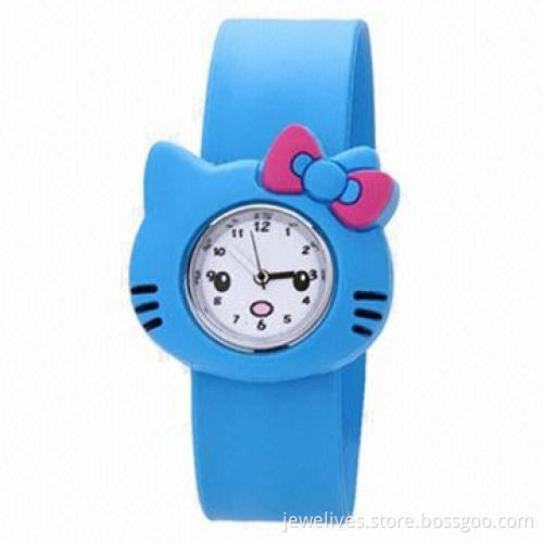 Kid's Silicone Slap Watch in Various Animal Shapes, Changeable Watch Face